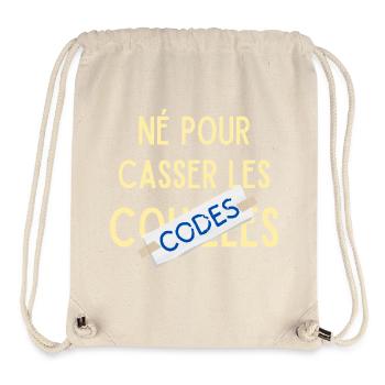 Geboren, um die Codes zu knacken - Stanley/Stella recycelter Gym Bag - Naturweiß - Vorne