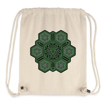 Grünes Mandala Heilige Geometrie Muster Yoga Goa - Stanley/Stella recycelter Gym Bag - Naturweiß - Vorne
