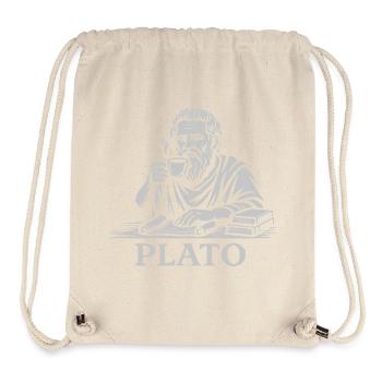 Plato Coffee Scholar - Sac à cordon recyclé Stanley/Stella - blanc naturel - Devant