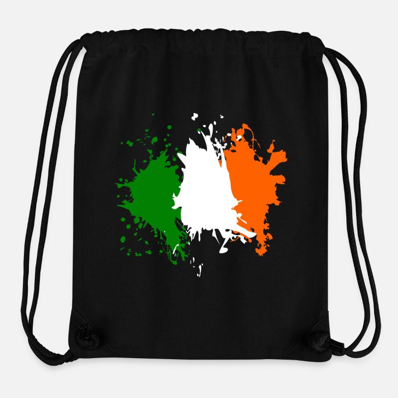 Irland Flagge Splash - Stanley/Stella recycelter Gym Bag - Schwarz