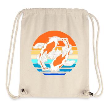 Koi Koi Koi Koi Koi Poisson Koi Carpe - Sac à cordon recyclé Stanley/Stella - blanc naturel - Devant