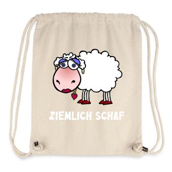Cœur de dessin animé de joli mouton - Sac à cordon recyclé Stanley/Stella - blanc naturel - Devant
