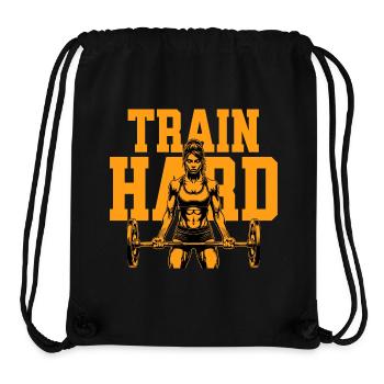 Train Hard – Fitness Motivation - Stanley/Stella Recycled Gym Bag - black - Front