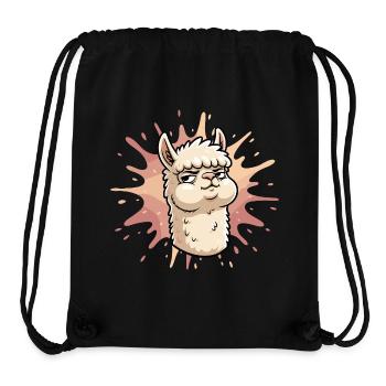 Confident Llama Splash - Stanley/Stella Recycled Gym Bag - black - Front