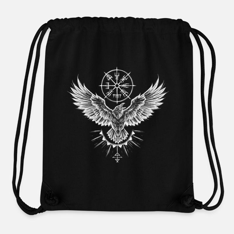 Odins Raben Huginn & Muninn - Wikinger Design - Stanley/Stella recycelter Gym Bag - Schwarz