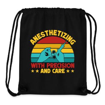 Anesthesiologist With Precision & Care Anesthesia - Stanley/Stella Recycled Gym Bag - black - Front
