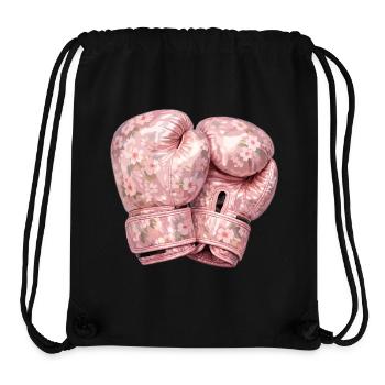 Blumen-Boxhandschuhe - Stanley/Stella recycelter Gym Bag - Schwarz - Vorne
