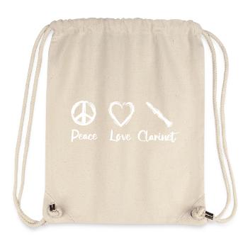 Peace Love Clarinet - Stanley/Stella Recycled Gym Bag - natural - Front
