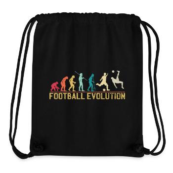 Design der Fußball-Evolution - Stanley/Stella recycelter Gym Bag - Schwarz - Vorne