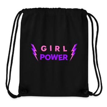 GIRL POWER - Girls Women's Lucky Charm - Stanley/Stella Recycled Gym Bag - black - Front