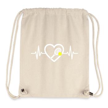 Tennis Heart Racquet Ball Sport Passion - Stanley/Stella Recycled Gym Bag - natural - Front