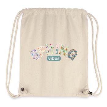 Flower Letters / Colorful Floral Design - Stanley/Stella Recycled Gym Bag - natural - Front