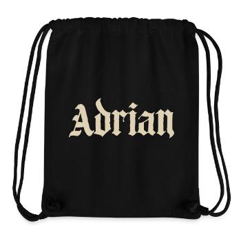 Adrian Gothic Lettering - Stanley/Stella Recycled Gym Bag - black - Front