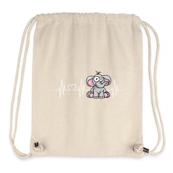 heartbeat elefant herzschlag elefanten Herzschlag - Stanley/Stella recycelter Gym Bag - Naturweiß - Vorne
