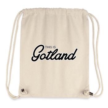 Das ist Gotland - Stanley/Stella recycelter Gym Bag - Naturweiß - Vorne