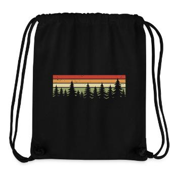 Wald Natur Bäume Naturliebhaber Waldliebhaber - Stanley/Stella recycelter Gym Bag - Schwarz - Vorne