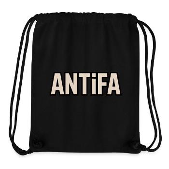 Antifa - Antifascist Merch - Stanley/Stella recycelter Gym Bag - Schwarz - Vorne