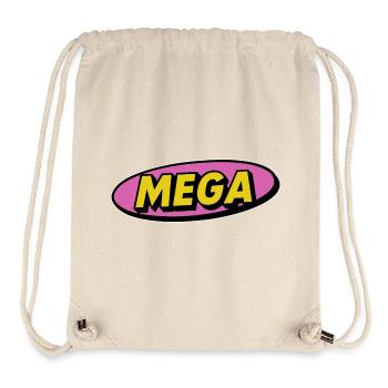 Mega comic retro lettering word - Stanley/Stella Recycled Gym Bag - natural - Front