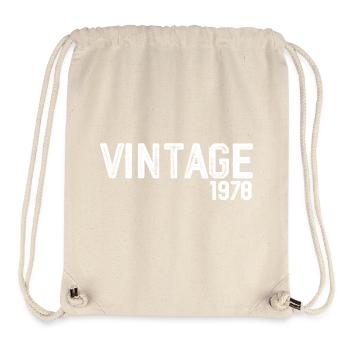 vintage 1978 - Sac à cordon recyclé Stanley/Stella - blanc naturel - Devant