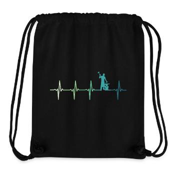 blacksmith hammer heartbeat metalworker - Stanley/Stella Recycled Gym Bag - black - Front