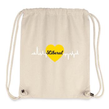 Liberal Heart - Stanley/Stella Recycled Gym Bag - natural - Front