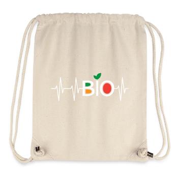 Heartbeat Organic Healthy Green Nutrition Pulse Icône - Sac à cordon recyclé Stanley/Stella - blanc naturel - Devant