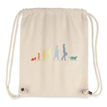 Evolution of a cat lover - Stanley/Stella Recycled Gym Bag - natural - Front