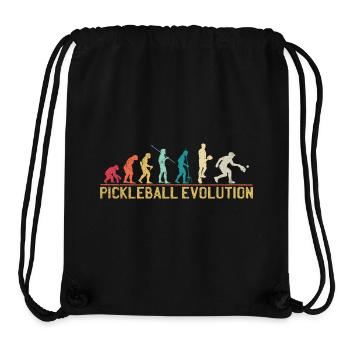 Pickleball Evolution Progression Design - Stanley/Stella recycelter Gym Bag - Schwarz - Vorne