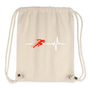 RACING HEARTBEAT RUNNING SPORT FIT SPRINT MARATHON - Stanley/Stella Recycled Gym Bag - natural - Front