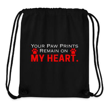 Paw Prints Remain on My Heart - Stanley/Stella Recycled Gym Bag - black - Front