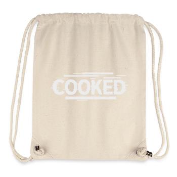 Cooked  - Selbstironische Schrift - Stanley/Stella recycelter Gym Bag - Naturweiß - Vorne