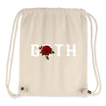 Goth, Gothic Theme with a Red Rose - Stanley/Stella Recycled Gym Bag - natural - Front