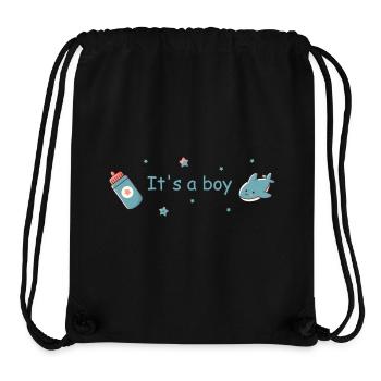 It's a Boy Baby Geburt Junge Design - Stanley/Stella recycelter Gym Bag - Schwarz - Vorne