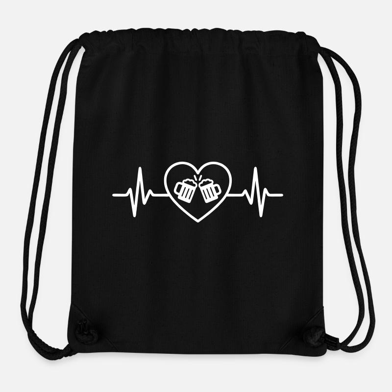 Apéro Team Bier Herz Freunde Party Anstoßen - Stanley/Stella recycelter Gym Bag - Schwarz