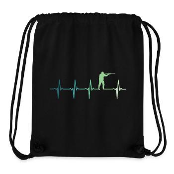 Jagd Herzschlagjäger - Stanley/Stella recycelter Gym Bag - Schwarz - Vorne