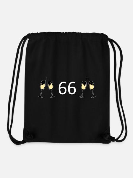 66th Birthday 66 Years Jubilee 66 Number 66 - Stanley/Stella Recycled Gym Bag - black