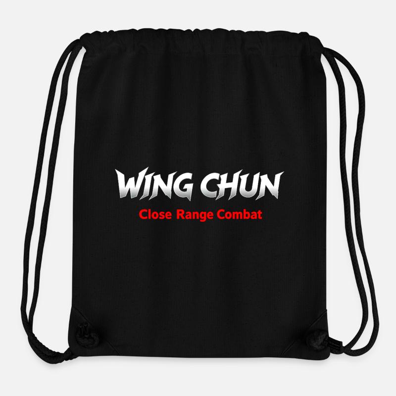 Wing Chun close range combat shirt white red - Stanley/Stella Recycled Gym Bag - black