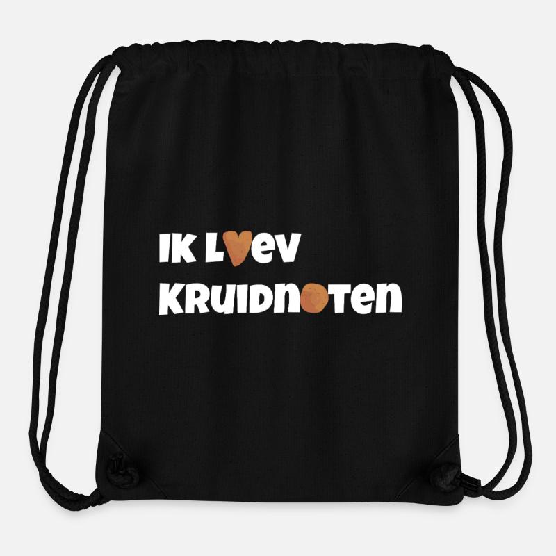 I loev kruidnoten - Stanley/Stella Recycled Gym Bag - black