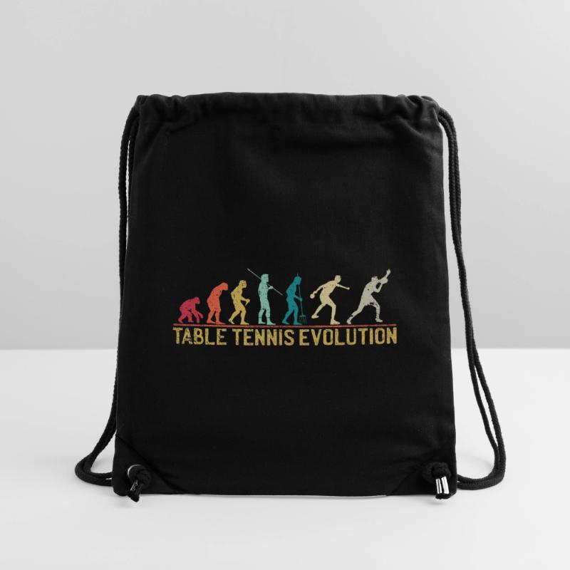 Table Tennis Evolution Progression Design Sac à cordon recyclé Stanley/Stella