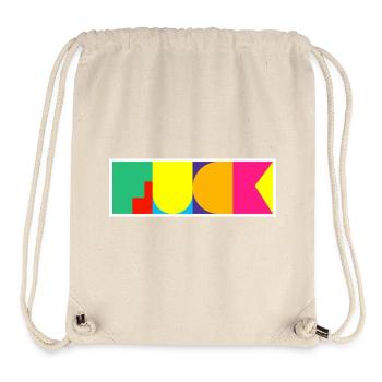 Lustiges Pop-Art-F-Wort - Stanley/Stella recycelter Gym Bag - Naturweiß - Vorne