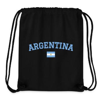 Argentina Flag Design Blue - Stanley/Stella Recycled Gym Bag - black - Front