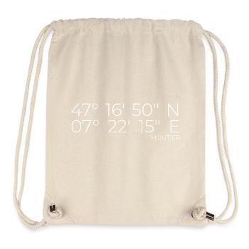 Koordinaten Moutier Schweiz - Stanley/Stella recycelter Gym Bag - Naturweiß - Vorne