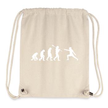 Evolution of Fencing Silhouette Combat Sport - Stanley/Stella Recycled Gym Bag - natural - Front