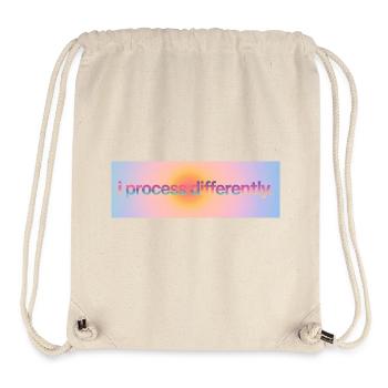 I process differently - Stanley/Stella recycelter Gym Bag - Naturweiß - Vorne