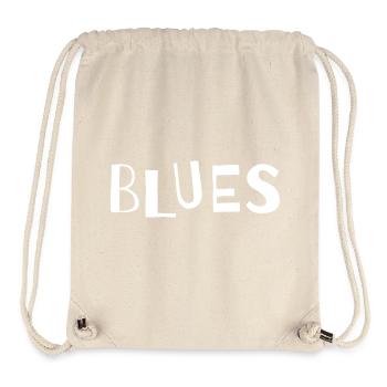 Distressed Blues Typography - Stanley/Stella Recycled Gym Bag - natural - Front