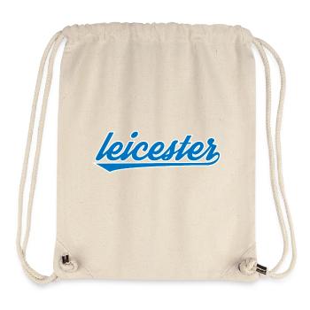 Leicester Blue Script Design - Stanley/Stella Recycled Gym Bag - natural - Front