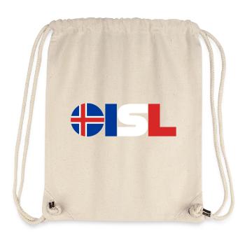 Islande - Sac à cordon recyclé Stanley/Stella - blanc naturel - Devant