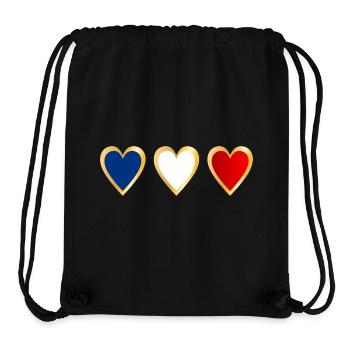 Frankreich-Flagge - Stanley/Stella recycelter Gym Bag - Schwarz - Vorne