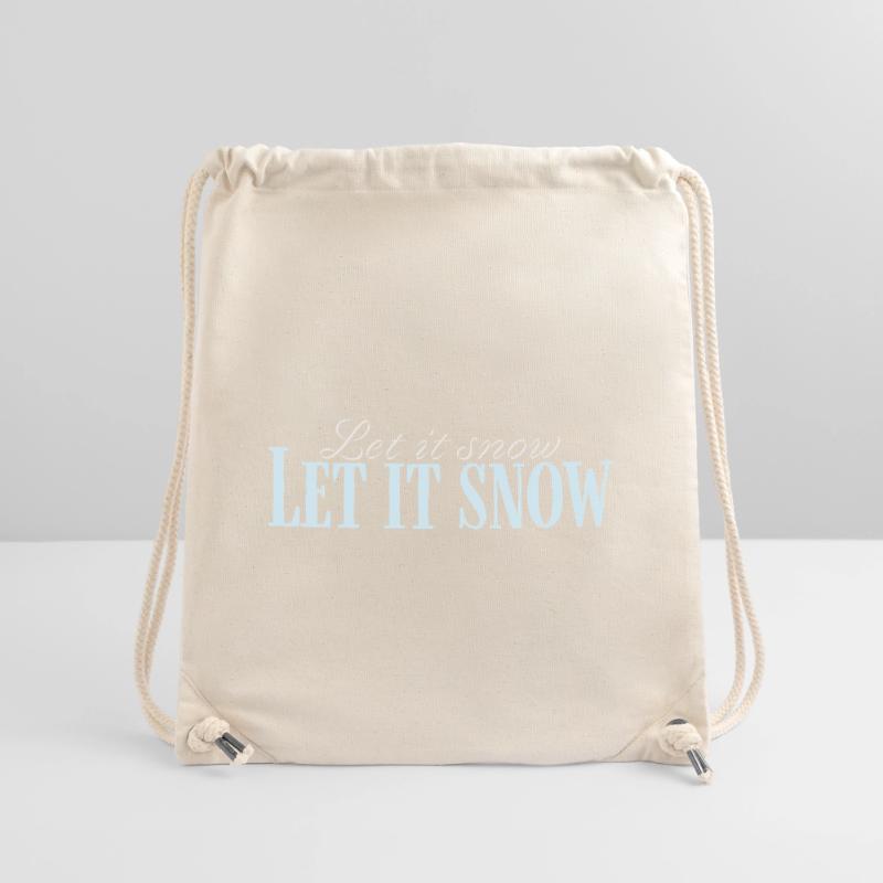 Let It Snow Script Bleu Glacé Stanley/Stella Recycled Gym Bag
