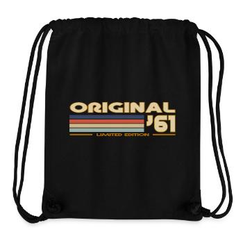 1961 - Stanley/Stella recycelter Gym Bag - Schwarz - Vorne